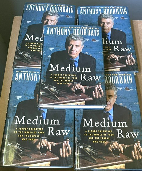 (5) MEDIUM RAW - ANTHONY BOURDAIN - Hardcovers ALL SIGNED~ Ecco Releases
