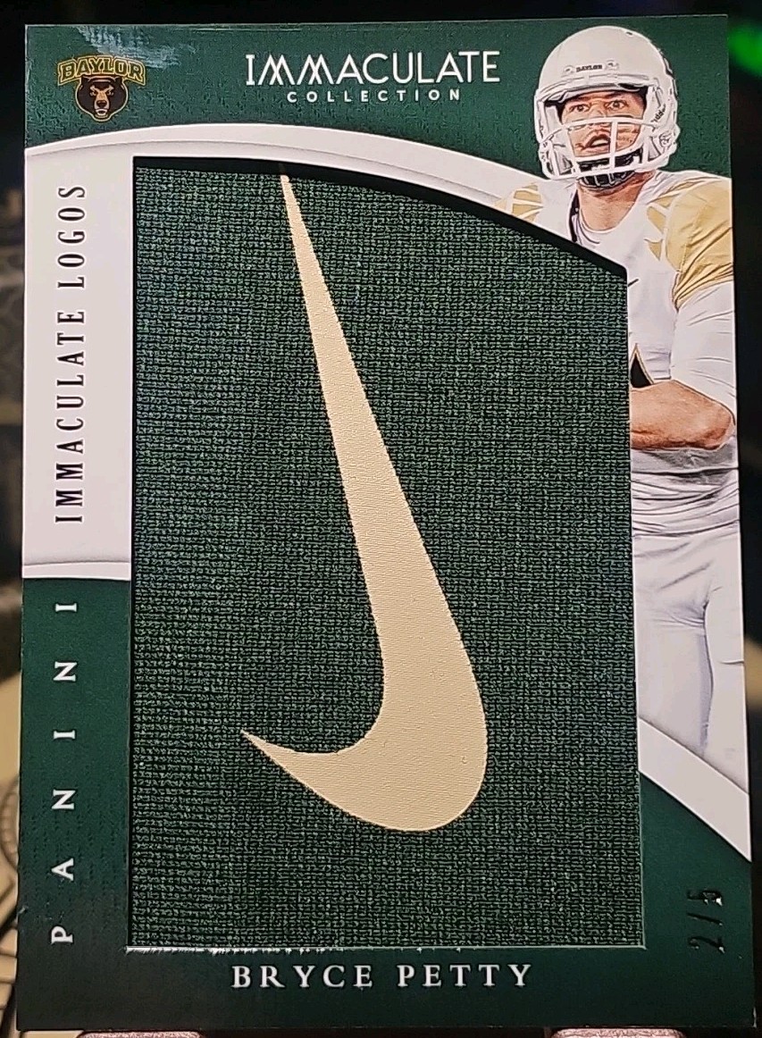 2015 Immaculate Nike Swoosh Patch Bryce Petty Multi-Sport #4/5