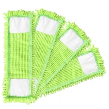 4Pcs Mop Head Replacement Cloth Soft Flat Mop Refill Pads Water Absorption Mo...