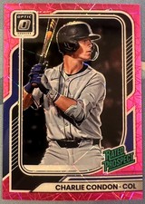 CHARLIE CONDON 2026 PANINI DONRUSS BASEBALL OPTIC PINK VELOCITY RC #196 #53/79