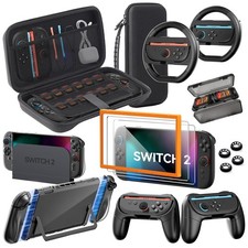 Accessories Bundle for Nintendo Switch 2, 16-in-1: Carrying Case, 2 Screen Prot