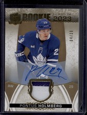 2022-23 The Cup Pontus Holmberg Rookie Patch Auto Gold Foil RPA RC SSP /10