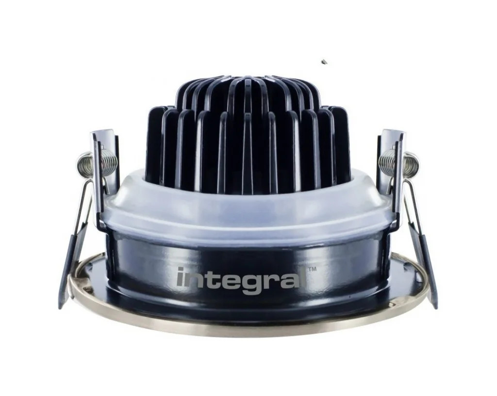 Downlight Black Luxfire Dimmable 6w Tilt Body Only LED IP65 4000K 450lm 36° Beam