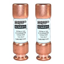 2-Pack HCNR015 15 Amp 250V Dual Element Time-Delay Fuse, Class RK5 for Bussma...