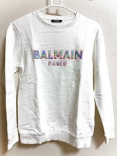 Balmain women's white sweatshirt, size M