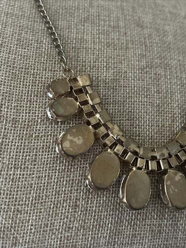 Vintage 60er Jahre - klare Strass/Zirkona Chocker Halskette goldfarben Damen Vintage - Bild 9 von 10