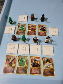 LEGO 3344 3345 3346, complete set of 7 Ninja mini heroes figures/cards/bases EUC