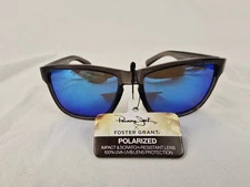 NWT Panama Jack Sunglasses R100 Black Clear Square Frames POLARIZED NWT