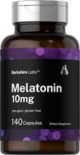 Melatonin 10mg Supplement - 140 Quick Release Capsules - Extra Strength Formula