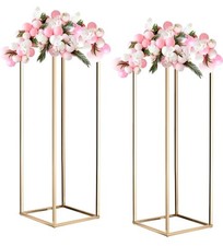 23.6in 2 Pcs Tall Gold Metal Flower Stand for Wedding Table Centerpieces Decor