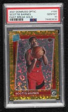 2021-22 Donruss Optic Gold Fast Break Prizm /10 Scottie Barnes PSA 10 Rookie RC