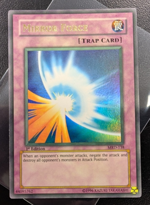 Mirror Force MRD-138 1st Edition Faded Misprint Error Yugioh Card