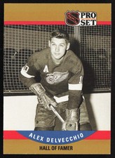 1990-91 Pro Set Alex Delvecchio Detroit Red Wings #652