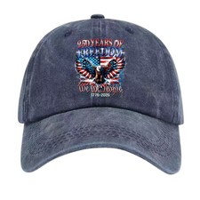 Unisex Washed Cotton Baseball Cap, Casual Dad Hat Freedom Eagle We The People