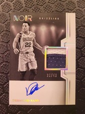 2024-25 Panini Noir Patch Auto Desmond Bane/49 PBW-DBN
