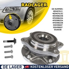 Radlager Satz mit Radnabe für AUDI A6 AVANT 4F5 A8 4D2 R8 VW Phaeton 3D0498607