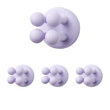 4 Pcs Silicone Self Adhesive Toothbrush Holder Wall Mounted Hook for Bathroom