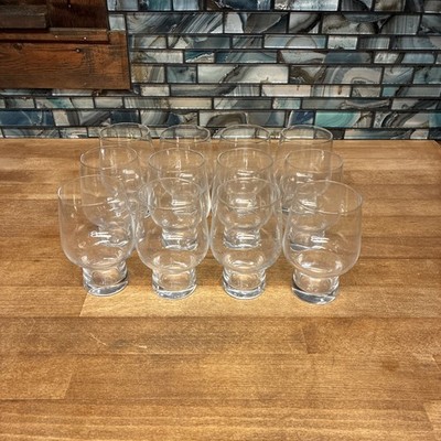 Set of 12  ALESSI for DELTA AIRLINES Cordial Short Stem Glasses Wine Clear Glass