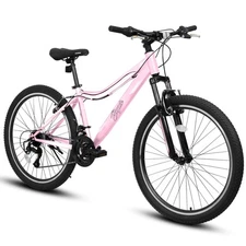 Mountain Bike 24/26''Front Suspension, Dual V-Brakes 80% Pre-Assembled for Teens