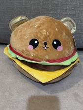 NEW, CUTE CUDDLY HAMBURGER PLUSH, 9"