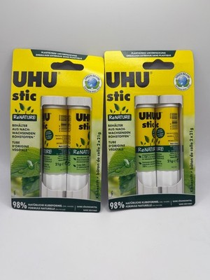 2x 2er Set Uhu Stic Renature je 21g umweltfreundlich Klebestift Büro Schule NEU