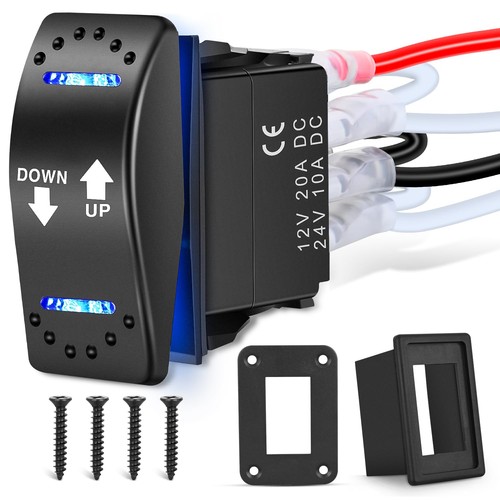 Nilight Down Up Polarity Reverse Blue LED Switch DPDT 7PIN Momentary ...