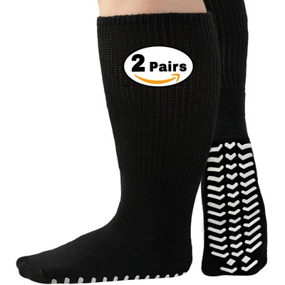 Extra Wide Bariatric Socks - Non-Slip, Stretchable up to 30'', Ideal for Diab...