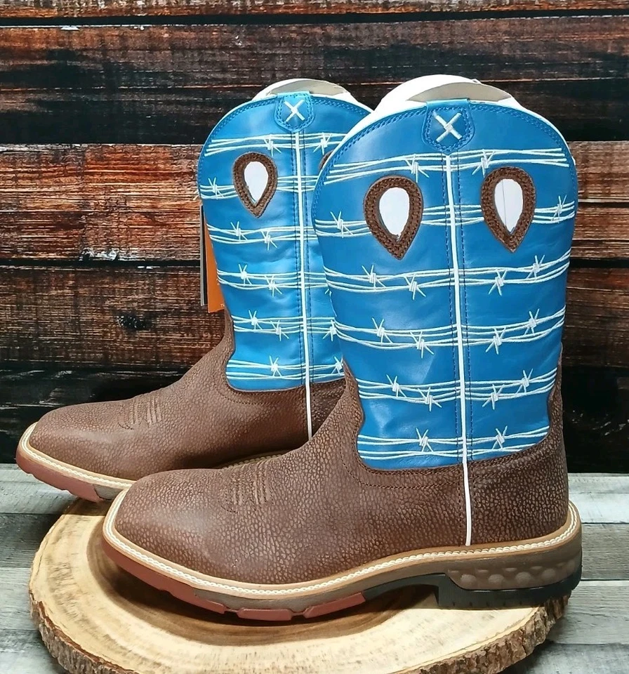 Botas de trabajo Twisted X 12" 12 D Western Pull On Cellstretch MXB0001 para hombre nuevas con etiquetas $240 Foto 3 de 4