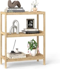 3-Tier Bamboo Shelf, Freestanding Storage Organizer for Bathroom, Kitchen