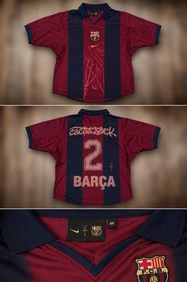 Nike FC Barcelona Trikot x Travis Scott Gr. M Kurzarm mehrfarbig Rückennummer 2