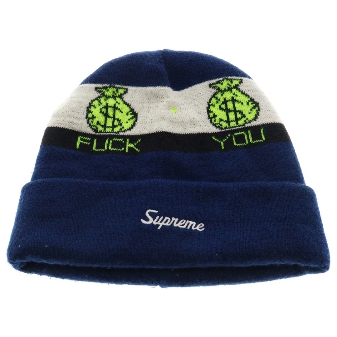 Casquette tricotée bleu SUPREME 19SS Pay Me Beanie Payme occasion d6f39cef797b1469d58cc90aad7f