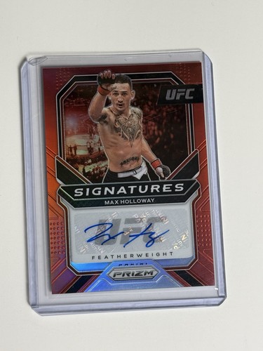 Max Holloway #SG-MXH 2021 Panini Prizm UFC Signatures card