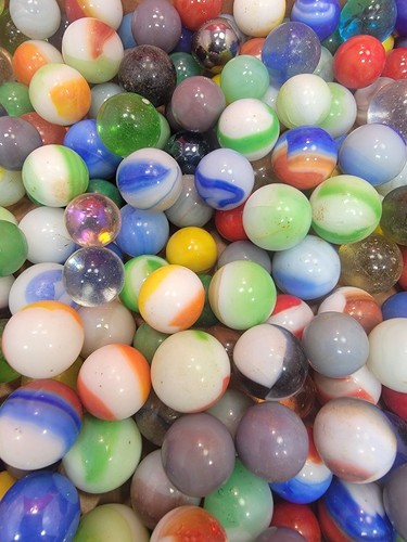 500+ Vintage WV Marbles Swirls Ravenswood, Alley Agate Red Blue Multicolor Nice - Picture 11 of 11