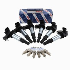 BOSCH 6x Spark Plugs High Power  6x Ignition Coils KIT For Saab 9-3 2.8L V6