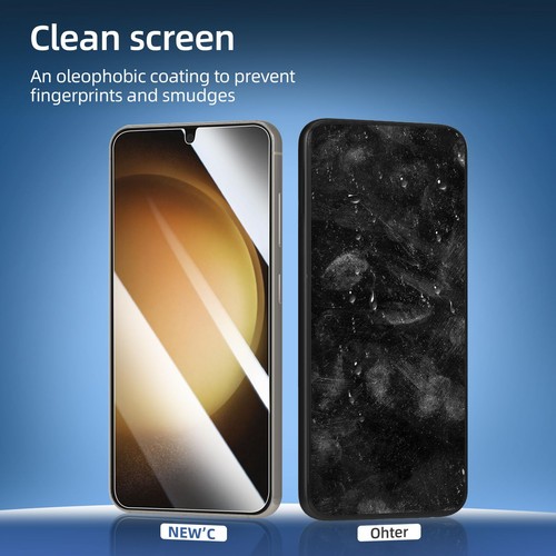 NUEVO'C Pack de 3 Diseñado para Samsung Galaxy S24 Protector de Pantalla Cristal Templado,... - Imagen 8 de 8