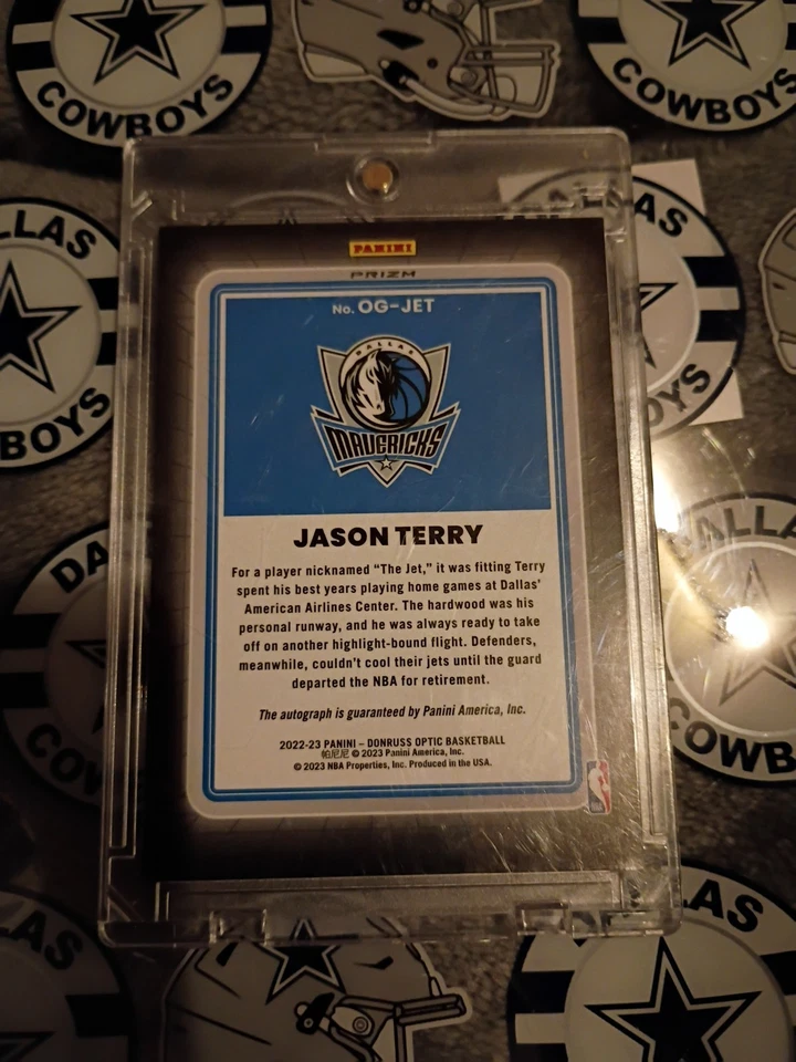 Gráficos ópticos Panini Optic Donruss 2023 Jason Terry automático Foto 2 de 2