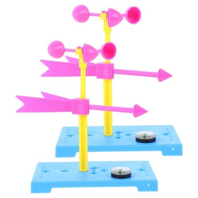 2 Sets DIY handgemachtes Anemometer Windfahne Windmessspielzeug für Kinder
