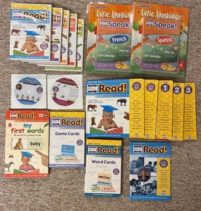 Your Baby Can Read Reading System DVD BOOK CARDS +Spanish  +French