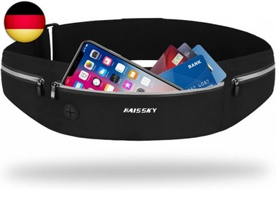 HAISSKY Laufgürtel für Handy,Hüfttaschen Sportgürtel Lauftasche, Lauftasche Run