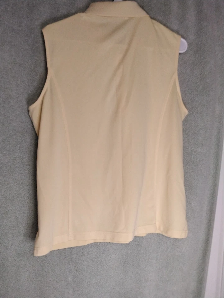 Camiseta sin mangas Monterey Club Dry Swing para mujer talla XL amarilla trigo pálido sin mangas Foto 2 de 4