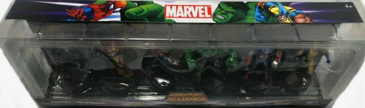 Marvel Miniature Alliance 6 set Venom Iron Man Hulk Spiderman New