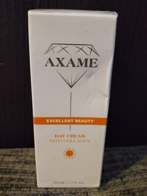 Factory Sealed Axame Day Cream With Collagen 50 mL. FAST SHIPPING Via USPS
