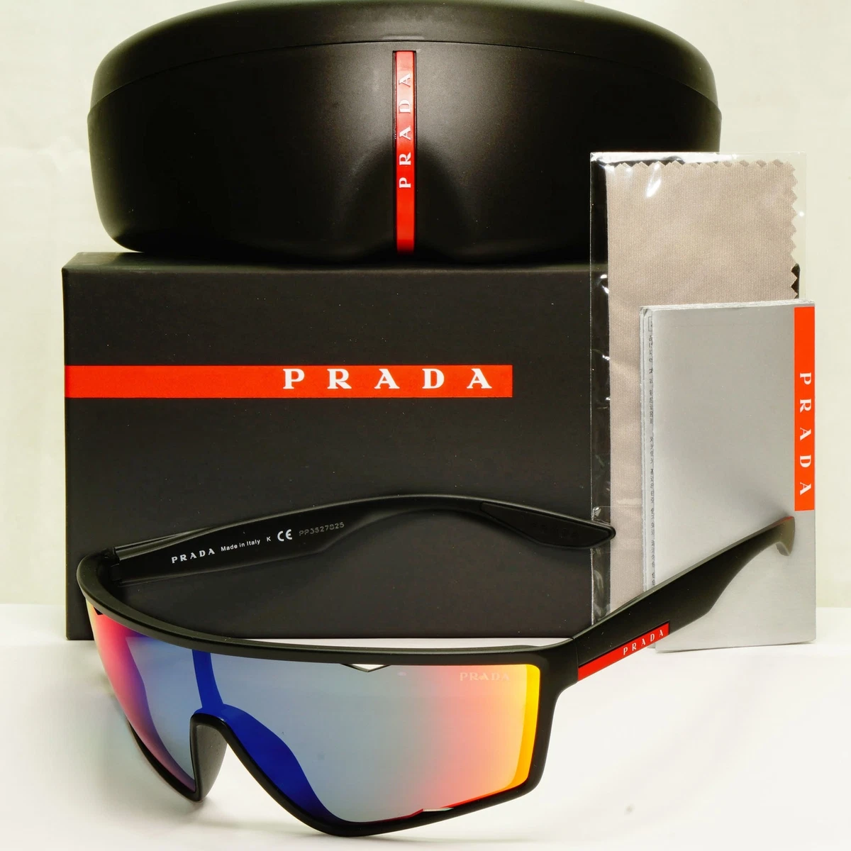 Prada men's top shield sunglasses