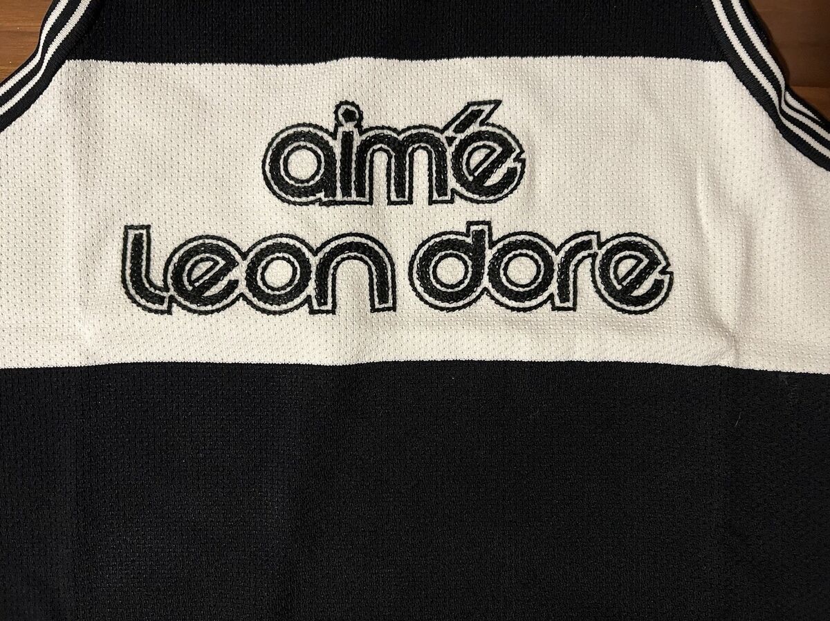 Aime Leon Dore ALD Knit Basketball Jersey Sweater Logo Black Aime Leon Dore ALD Knit Basketball Jersey Sweater Logo Black