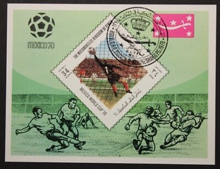 Kingdom of Yemen: Michel Block No. 192 "Football World Cup '70" from 1970 Stamped
