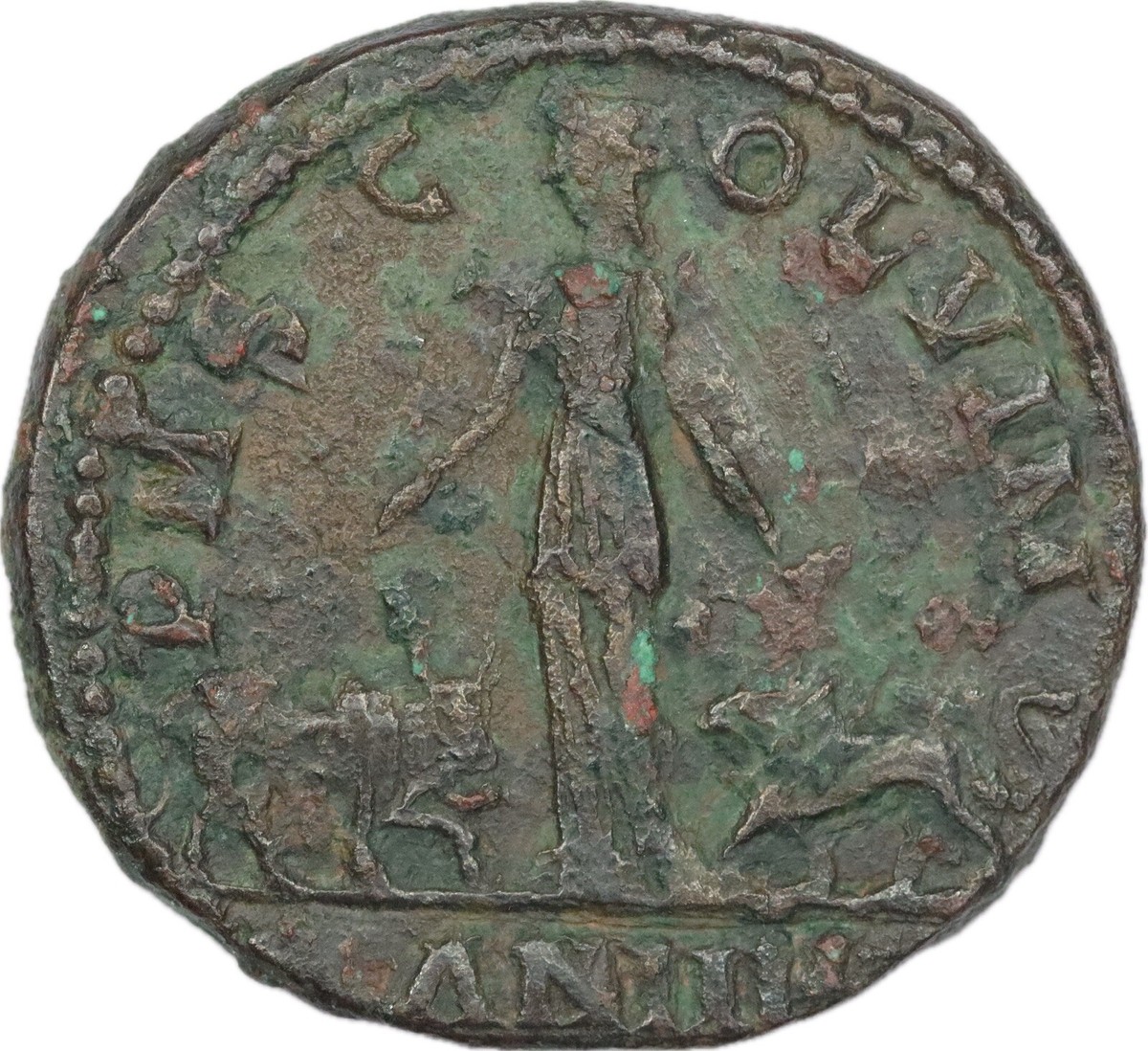 Roman Empire. Gordian III 238-244 AD. Lion and Bull Bonze