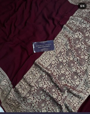 NEW SOFT Royal Dupian silk banarasi plain SAREE BLOUSE  HANDLOOM SARI FOR WOMEN