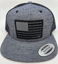 Hooey Navy Black Mesh Liberty Roper Flag Hat SnapBack Trucker 2010T-NVBK