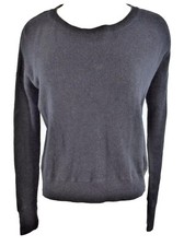Lululemon Sweater Women's Sz 2 Black High Low Thumb Hole Long Sleeve Soft Knit