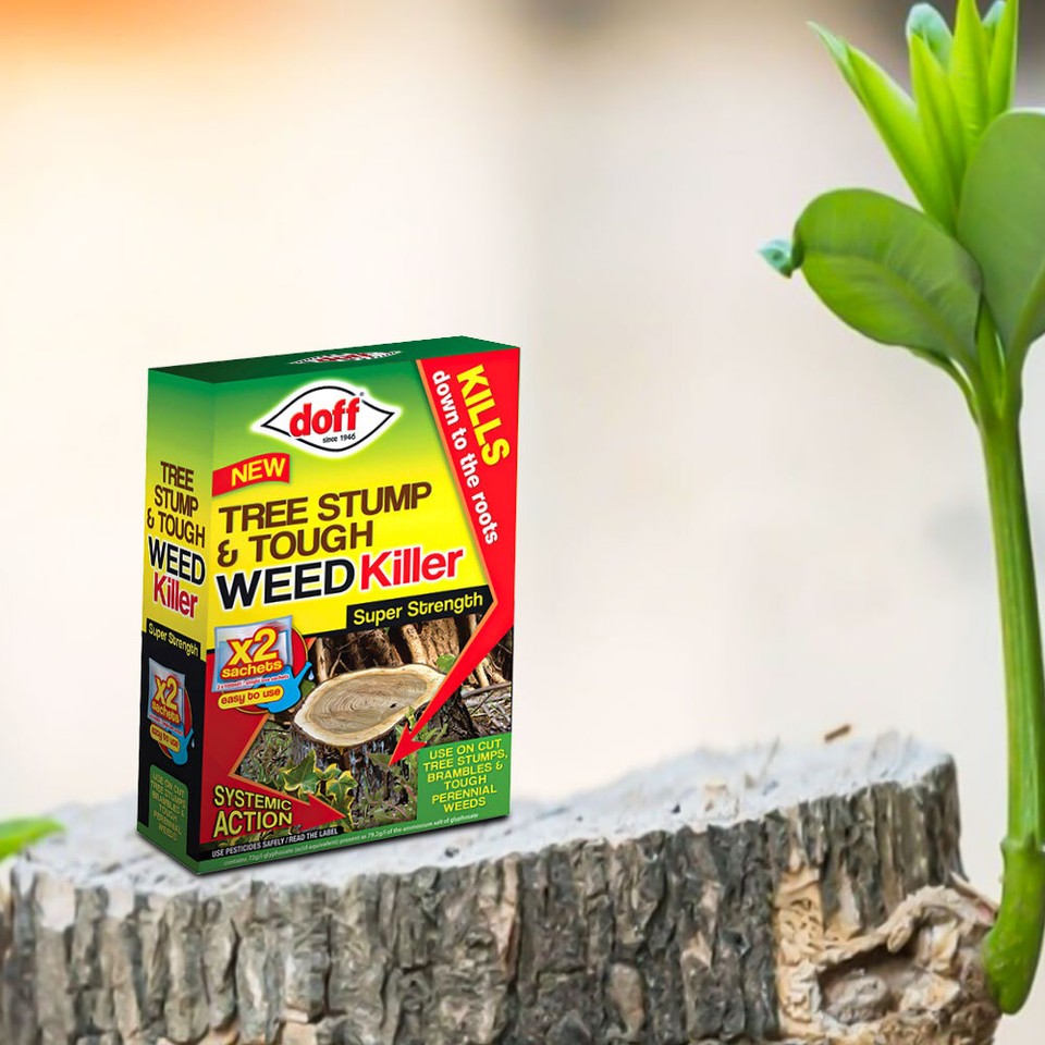 Doff Tree Stump & Tough Weed Killer Kills Deep Roots Bramble Glyphosate